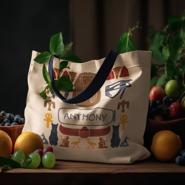 Ancient Egypt Egyptian Graphics Collage Tote Bag (Creator Uploaded)