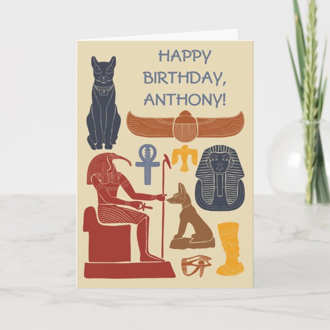 Ancient Egypt Egyptian Graphics Themed Card (Front)