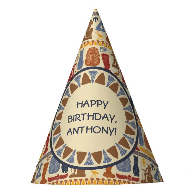 Ancient Egypt Egyptian Graphics Themed Party Hat (Front)