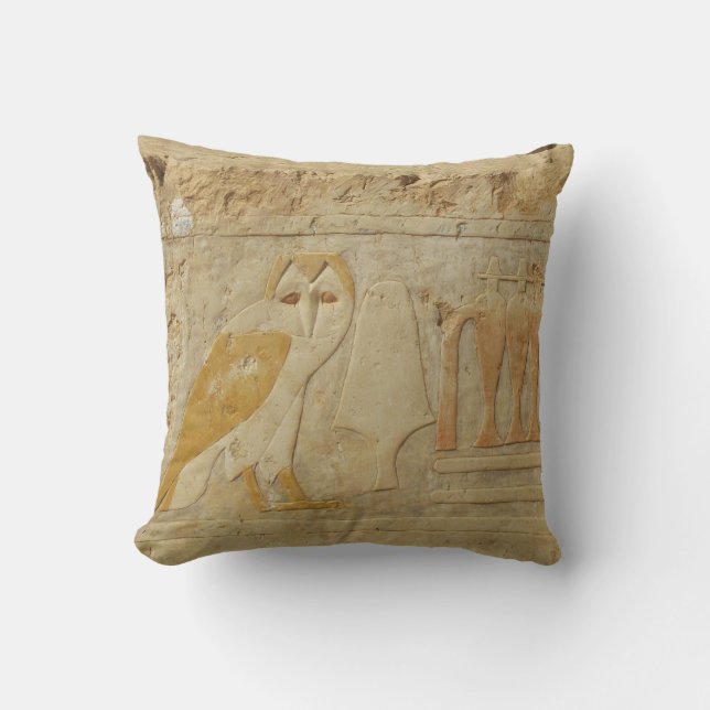 Ancient Egypt Egyptian hieroglyph Owl God Cushion (Front)