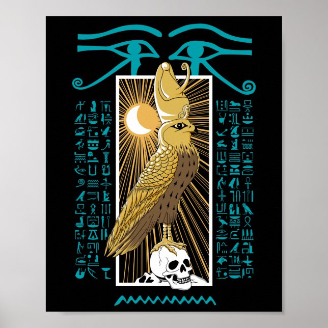 Ancient Egypt Falcon God Horus Poster (Front)