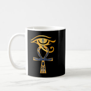 Ancient Egypt God Eye of Horus Ankh Egyptian Symbo Coffee Mug