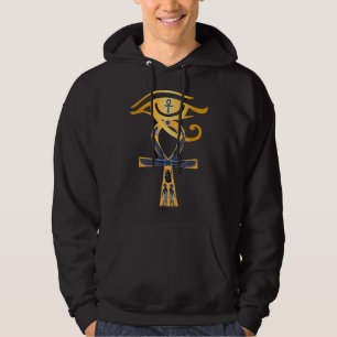 Ancient Egypt God Eye of Horus Ankh Egyptian Symbo Hoodie