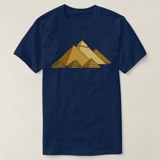 Ancient Egypt Great Pyramids History Pyramid T-Shirt (Design Front)