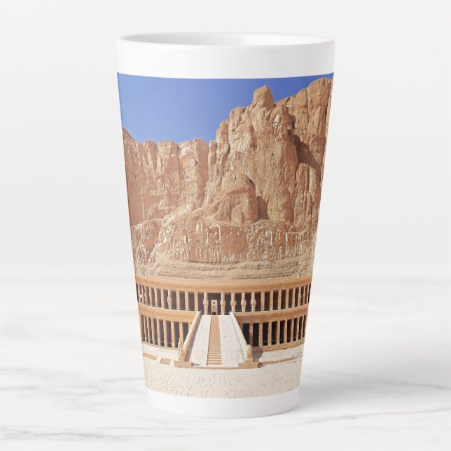 Ancient Egypt Hatshepsut Deir Bahri Temple Luxor Latte Mug (Front)