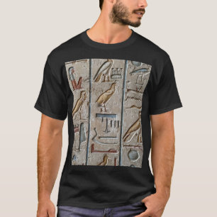 Ancient Egypt Hieroglyphic Engraved Unique Carved T-Shirt