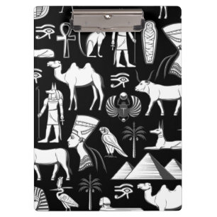 Ancient Egypt Hieroglyphic Symbol Pattern Clipboard