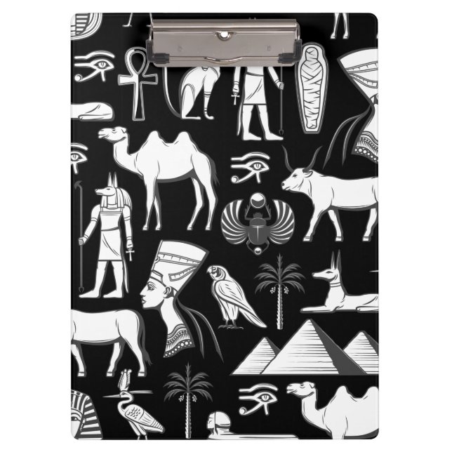 Ancient Egypt Hieroglyphic Symbol Pattern      Clipboard (Front)