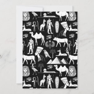 Ancient Egypt Hieroglyphic Symbol Pattern      Holiday Card