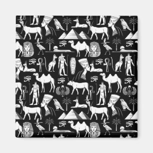 Ancient Egypt Hieroglyphic Symbol Pattern         Magnet