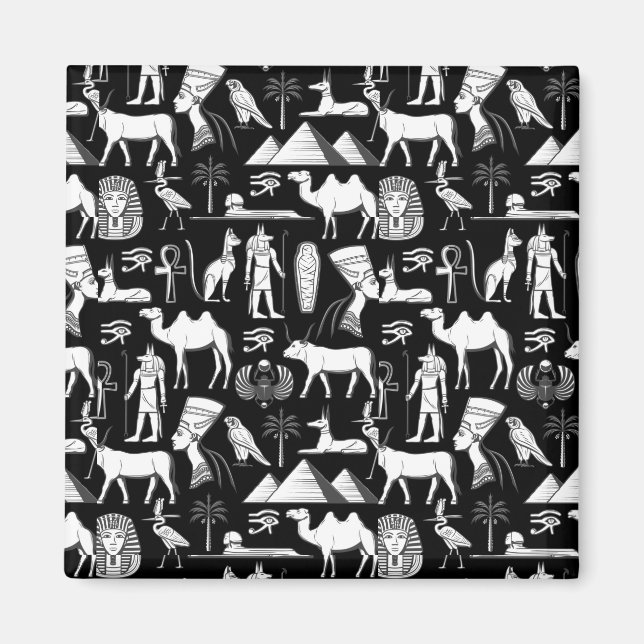 Ancient Egypt Hieroglyphic Symbol Pattern         Magnet (Front)