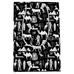 Ancient Egypt Hieroglyphic Symbol Pattern Medium Gift Bag