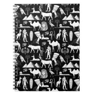 Ancient Egypt Hieroglyphic Symbol Pattern       Notebook