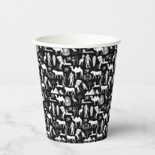 Ancient Egypt Hieroglyphic Symbol Pattern      Paper Cups
