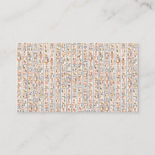 ancient egypt hieroglyphs pattern background histo business card