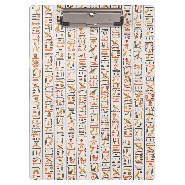ancient egypt hieroglyphs pattern background histo clipboard (Front)