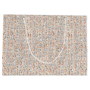 ancient egypt hieroglyphs pattern background histo large gift bag