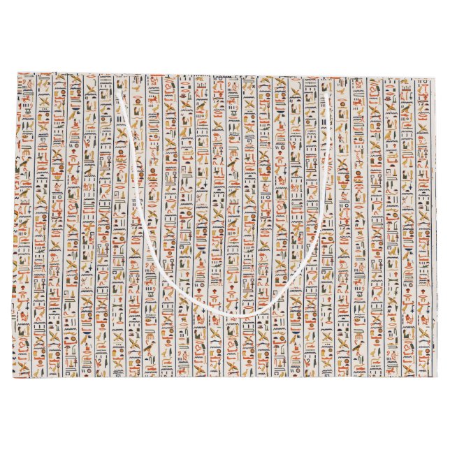 ancient egypt hieroglyphs pattern background histo large gift bag (Back)