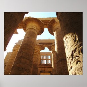 Ancient Egypt Karnak Temple hieroglyphics travel Poster