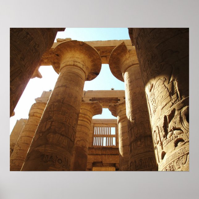 Ancient Egypt Karnak Temple hieroglyphics travel Poster (Front)