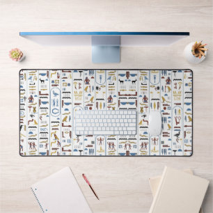Ancient Egypt Pharaoh Hieroglyphs Archaeology Desk Mat