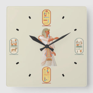 Ancient Egypt ~ Pharaoh Mienptah-Hotéphimat ~1878 Square Wall Clock