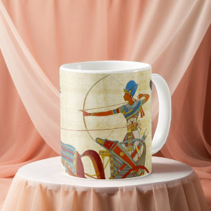 Ancient Egypt Pharaoh Ramesses II Horses papyrus Coffee Mug
