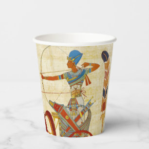 Ancient Egypt Pharaoh Ramesses II Horses papyrus Paper Cups
