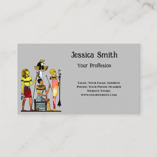 Ancient Egypt Pharaohs Lavish Ormamentation Business Card (Front)