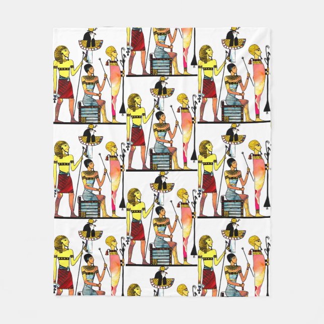 Ancient Egypt Pharaohs Lavish Ormamentation Fleece Blanket (Front)