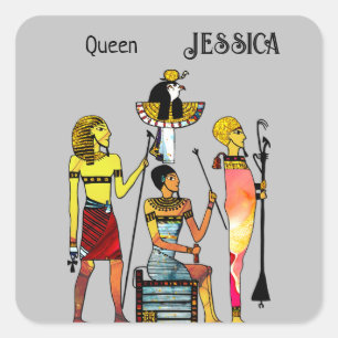 Ancient Egypt Pharaohs Lavish Ormamentation Square Sticker
