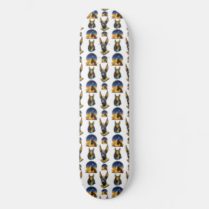 Ancient Egypt Pyramid Anubis Pattern Design  Skateboard
