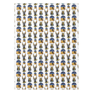 Ancient Egypt Pyramid Anubis Pattern Design Tablecloth