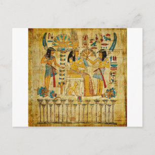 Ancient Egypt Tapestry Scroll Heirogliphics Postcard
