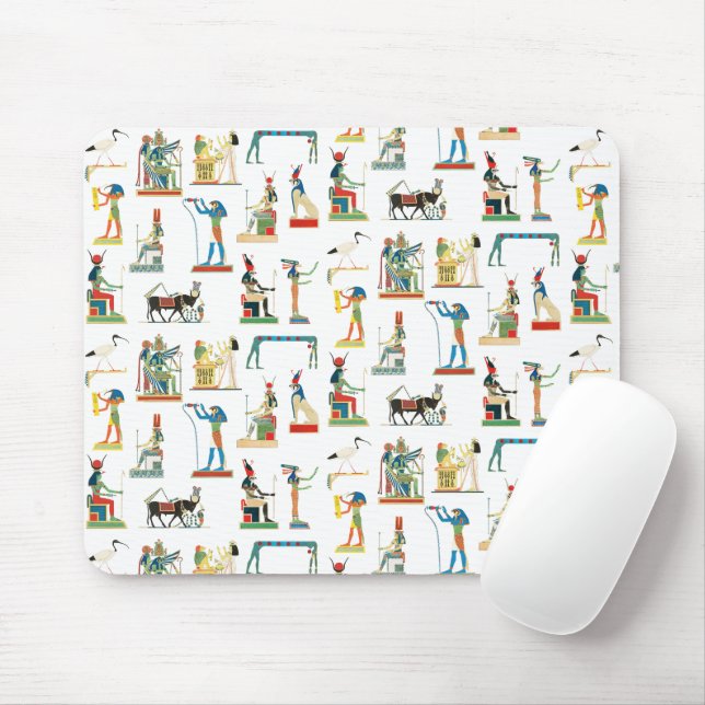 Ancient Egypt Vintage Egyptian Pattern  Mouse Mat (With Mouse)