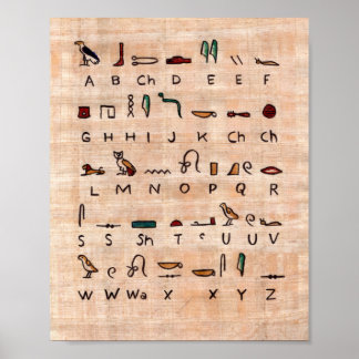 Ancient Egyptian Alphabet Poster