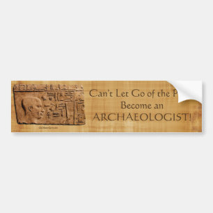 Ancient Egyptian Art Relief on Faux Papyrus Bumper Sticker