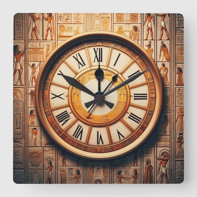 Ancient Egyptian Background 03 Square Wall Clock (Front)