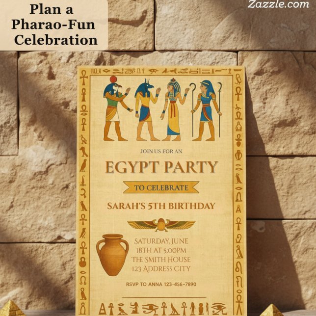 Ancient Egyptian Birthday Mystique Invitation (Creator Uploaded)