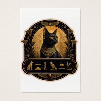 Ancient Egyptian Black Cat Bastet Hieroglyphics St