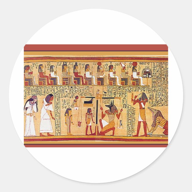 Ancient Egyptian Book of the Dead. Classic Round Sticker (Front)
