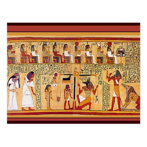 Image of Ancient Egyptian Book of the Dead. Postcard