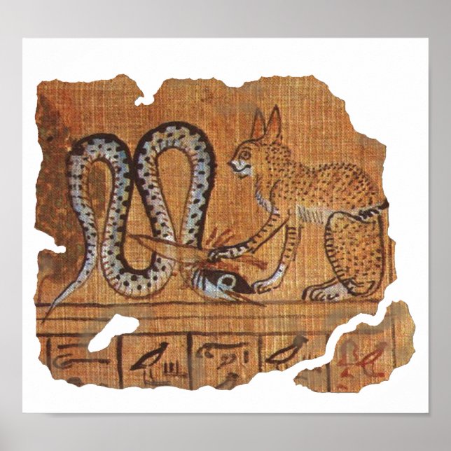 Ancient Egyptian Book of the Dead Ra &Apophis Poster (Front)