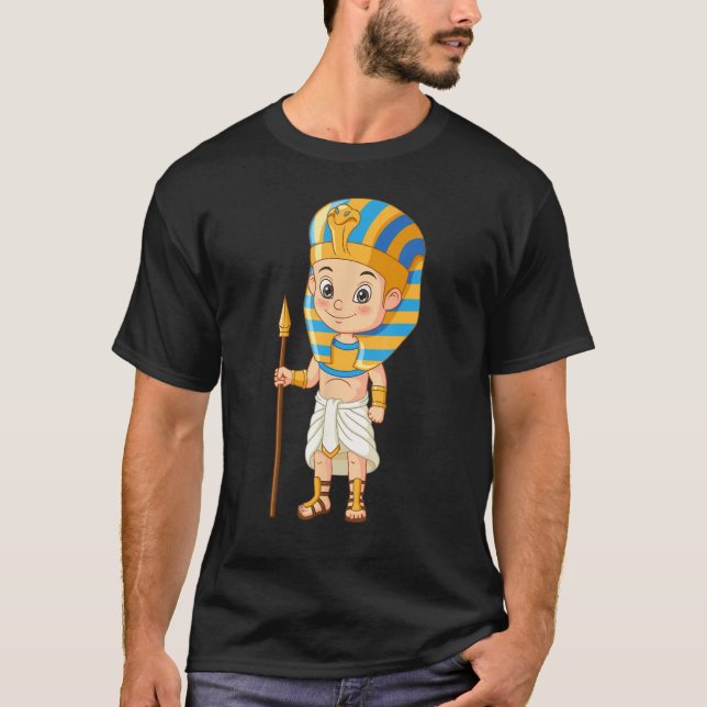 Ancient Egyptian Boy Pharaoh King Boys Girls Kids T-Shirt (Front)