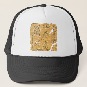 Ancient Egyptian cat and scarab Trucker Hat