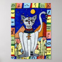 Ancient Egyptian Cat Mini Folk Art