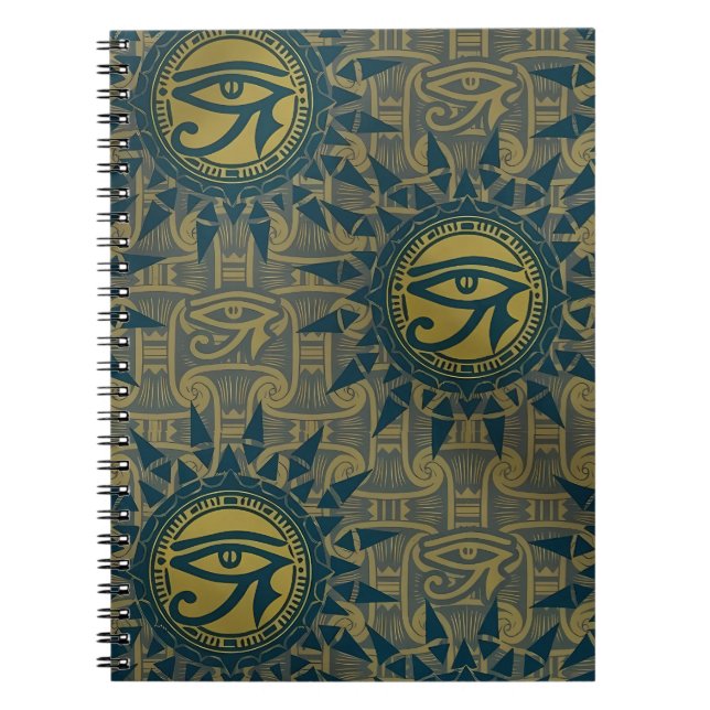 Ancient Egyptian Eye of Ra Sun Symbol Notebook (Front)