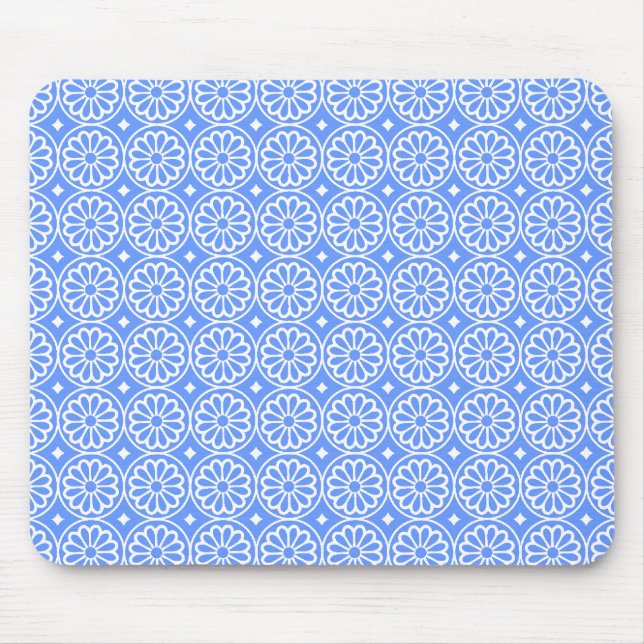 Ancient Egyptian Flowers - Baby Blue Mouse Mat (Front)