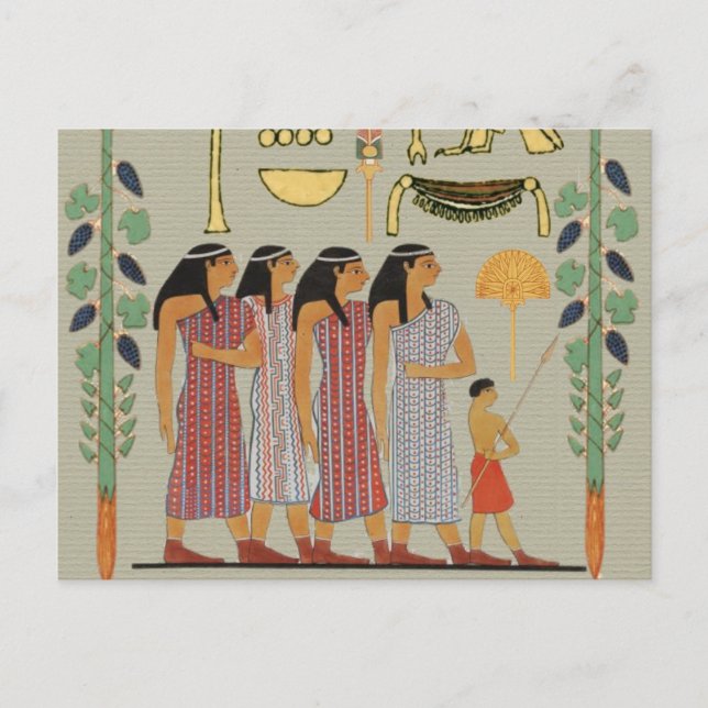 ancient egyptian giant Pharoah colourful painting Postcard (Front)