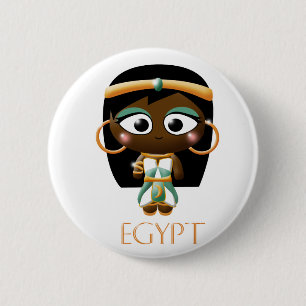 Ancient Egyptian Girl 6 Cm Round Badge